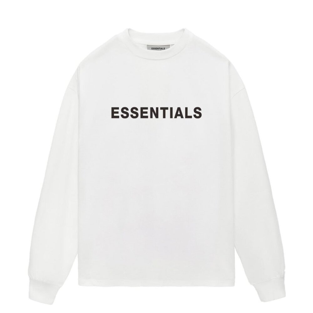 ESSENTIALS 3D Silicone Lettering Long Sleeve T-Shirt